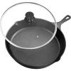 imageUtopia Kitchen 12 inch Saute Fry Pan PreSeasoned Cast Iron Skillet With Lid Frying Pan Cast Iron Pan Safe Grill Cookware for Indoor ampamp Outdoor Use  Cooking Gift for Men ampamp Women BlackBlack