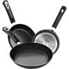 imageUtopia Kitchen Nonstick Frying Pan Set  3 Piece Induction Bottom  8 Inches 95 Inches and 11 Inches BlackBlack  Pack of 4