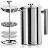 imageUtopia Kitchen Stainless Steel French Press Coffee Maker 32 Oz French Press Tea Maker Camping French Press Coffee Maker Cold Brew Portable Travel Coffee Presses Tea Press Gifts SilverSilver