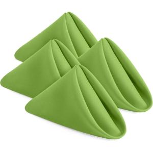 imageUtopia Home 288 Pack White Cloth Napkins 17x17 Inches Polyester Dinner Napkins WashableBright Green
