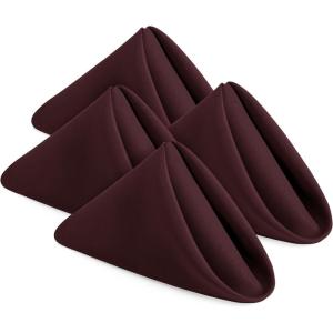 imageUtopia Home 288 Pack White Cloth Napkins 17x17 Inches Polyester Dinner Napkins WashableBurgundy