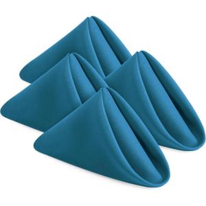 imageUtopia Home 288 Pack White Cloth Napkins 17x17 Inches Polyester Dinner Napkins WashableCaribbean Blue