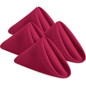 imageUtopia Home 288 Pack White Cloth Napkins 17x17 Inches Polyester Dinner Napkins WashableFuchsia