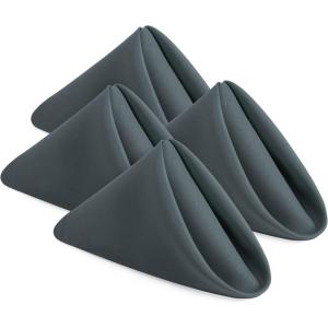 imageUtopia Home 288 Pack White Cloth Napkins 17x17 Inches Polyester Dinner Napkins WashableGray