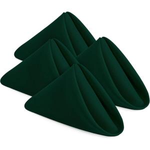 imageUtopia Home 288 Pack White Cloth Napkins 17x17 Inches Polyester Dinner Napkins WashableHunter Green