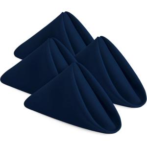 imageUtopia Home 288 Pack White Cloth Napkins 17x17 Inches Polyester Dinner Napkins WashableNavy