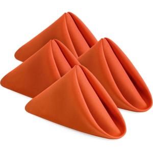 imageUtopia Home 288 Pack White Cloth Napkins 17x17 Inches Polyester Dinner Napkins WashableOrange