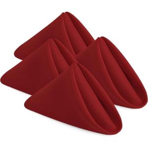 imageUtopia Home 288 Pack White Cloth Napkins 17x17 Inches Polyester Dinner Napkins WashableRed