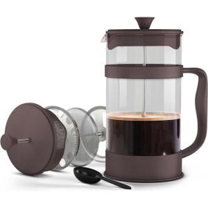imageUtopia Kitchen 34 Ounce 1 Liter French Press Coffee Maker Tea Maker Travel Coffee Presses Heat Resistant Thickened Borosilicate Coffee Pot for Camping Travel Gifts Black Pack of 1Deep Taupe
