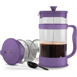 imageUtopia Kitchen 34 Ounce 1 Liter French Press Coffee Maker Tea Maker Travel Coffee Presses Heat Resistant Thickened Borosilicate Coffee Pot for Camping Travel Gifts Black Pack of 1Plum