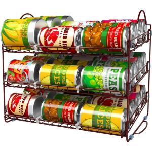 imageUtopia Kitchen Can Organizer for Pantry Storage Rack Organizer Stackable Can Organizer Can Pantry Organizers and Storage for Cans Holds up to 36 Cans for Kitchen Cabinet or Pantry WhiteBronze