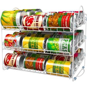 imageUtopia Kitchen Can Organizer for Pantry Storage Rack Organizer Stackable Can Organizer Can Pantry Organizers and Storage for Cans Holds up to 36 Cans for Kitchen Cabinet or Pantry WhiteWhite