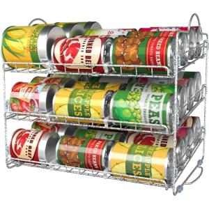 imageUtopia Kitchen Can Organizer for Pantry Storage Rack Organizer Stackable Can Organizer Can Pantry Organizers and Storage for Cans Holds up to 36 Cans for Kitchen Cabinet or Pantry WhiteAntique Silver