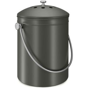 imageUtopia Kitchen Compost Bin for Kitchen Countertop  1 Gallon Compost Bucket for Kitchen with Lid  Includes 1 Spare Charcoal Filter BlackGray