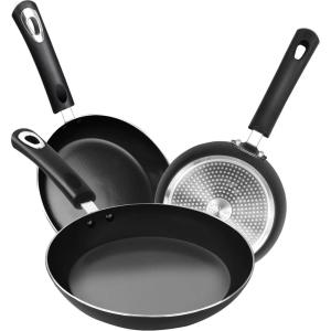 imageUtopia Kitchen Nonstick Frying Pan Set  3 Piece Induction Bottom  8 Inches 95 Inches and 11 Inches BlackBlack  Pack of 4
