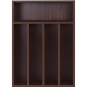 imageUtopia Kitchen Silverware Organizer Bamboo Utensil Drawer Organizer Kitchen Drawer Organizer Silverware Drawer Organizer for Cutlery Utensils ampamp Flatware 5 Compartment Natural Pack of 5Brown