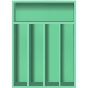 imageUtopia Kitchen Silverware Organizer Bamboo Utensil Drawer Organizer Kitchen Drawer Organizer Silverware Drawer Organizer for Cutlery Utensils ampamp Flatware 5 Compartment Natural Pack of 5Mint