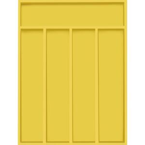 imageUtopia Kitchen Silverware Organizer Bamboo Utensil Drawer Organizer Kitchen Drawer Organizer Silverware Drawer Organizer for Cutlery Utensils ampamp Flatware 5 Compartment Natural Pack of 5Yellow