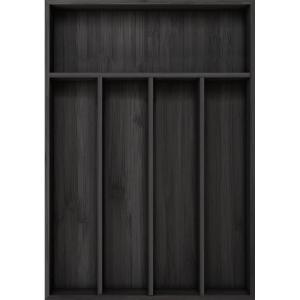 imageUtopia Kitchen Silverware Organizer Bamboo Utensil Drawer Organizer Kitchen Drawer Organizer Silverware Drawer Organizer for Cutlery Utensils ampamp Flatware 5 Compartment Natural Pack of 5Black