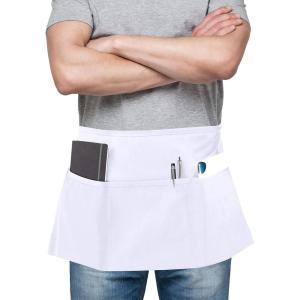 imageUtopia Wear 96 Pack Server Apron with 3 Pockets Waist Apron for Waiter Waitress 12 Inches White