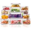 imageUtopia Kitchen Plastic Food Storage Container Set with Airtight Lids  24 Pieces 12 Containers ampamp 12 Snap Lids Reusable ampamp Leftover Lunch Boxes  Leak Proof ampamp Microwave SafeRed