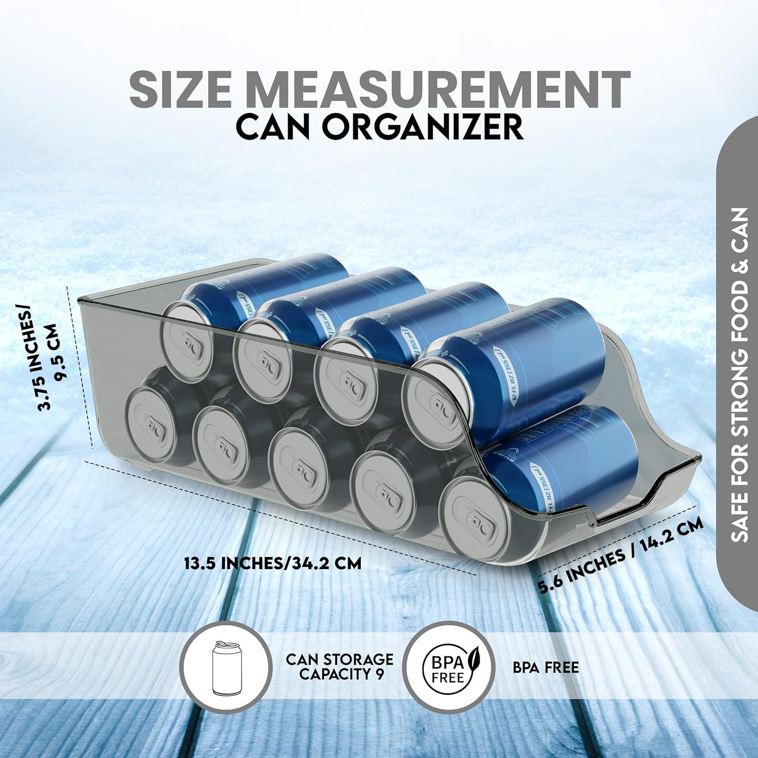 imageUtopia Kitchen Caddy Can Organizer For Pantry Pack of 1  Soda Can Storage Organizer Pantry Fridge ampamp Freezer Organization  Holds Food ampamp Soup Can Grey