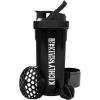 imageKICHLY Shaker Bottle 32 Pack  24 Ounce Plastic Protein Shaker Bottle for Pre ampamp Post workout with Twist ampamp Lock Protein Box Storage Black