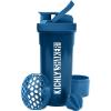 imageKICHLY Shaker Bottle 32 Pack  24 Ounce Plastic Protein Shaker Bottle for Pre ampamp Post workout with Twist ampamp Lock Protein Box Storage Navy