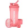 imageKICHLY Shaker Bottle 32 Pack  24 Ounce Plastic Protein Shaker Bottle for Pre ampamp Post workout with Twist ampamp Lock Protein Box Storage Pink