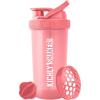 imageKICHLY Shaker Bottle 32 Pack  28 Ounce Plastic Protein Shaker Bottle for Pre ampamp Post workout with Twist ampamp Lock Protein Box Storage Pink
