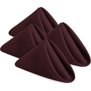 imageUtopia Home 24 Pack Royal Blue Cloth Napkins 17x17 Inches 100 Polyester Hemmed Edges Washable and Reusable Ideal for Parties Weddings and DinnersBurgundy