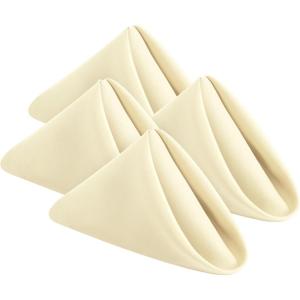 imageUtopia Home 24 Pack Royal Blue Cloth Napkins 17x17 Inches 100 Polyester Hemmed Edges Washable and Reusable Ideal for Parties Weddings and DinnersIvory