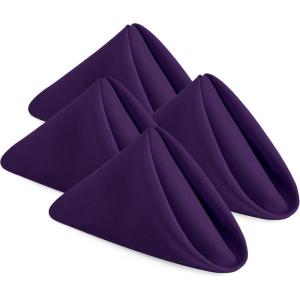 imageUtopia Home 24 Pack Royal Blue Cloth Napkins 17x17 Inches 100 Polyester Hemmed Edges Washable and Reusable Ideal for Parties Weddings and DinnersPurple