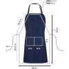 image:imageUtopia Kitchen 10 Pack Bib Apron Adjustable with 2 Pockets Water and Oil Resistant Cooking Kitchen Chef Apron for Women MenNavy