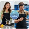 image:imageUtopia Kitchen 4 Pack Bib Apron Adjustable with 2 Pockets Water and Oil Resistant Cooking Kitchen Chef Apron for Women MenBlack