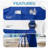 image:imageUtopia Kitchen 4 Pack Bib Apron Adjustable with 2 Pockets Water and Oil Resistant Cooking Kitchen Chef Apron for Women MenBlue