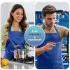image:imageUtopia Kitchen 4 Pack Bib Apron Adjustable with 2 Pockets Water and Oil Resistant Cooking Kitchen Chef Apron for Women MenBlue