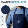 image:imageUtopia Kitchen 4 Pack Bib Apron Adjustable with 2 Pockets Water and Oil Resistant Cooking Kitchen Chef Apron for Women MenNavy