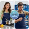 image:imageUtopia Kitchen 4 Pack Bib Apron Adjustable with 2 Pockets Water and Oil Resistant Cooking Kitchen Chef Apron for Women MenNavy