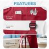 image:imageUtopia Kitchen 4 Pack Bib Apron Adjustable with 2 Pockets Water and Oil Resistant Cooking Kitchen Chef Apron for Women MenRed