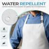 image:imageUtopia Kitchen 4 Pack Bib Apron Adjustable with 2 Pockets Water and Oil Resistant Cooking Kitchen Chef Apron for Women MenWhite