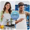image:imageUtopia Kitchen 4 Pack Bib Apron Adjustable with 2 Pockets Water and Oil Resistant Cooking Kitchen Chef Apron for Women MenWhite