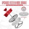 image:imageUtopia Kitchen French Press Espresso and Tea Maker with Triple Filters Stainless Steel Plunger and Heat Resistant Borosilicate Glass Aqua 34oz Pack of 1Red