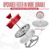 image:imageUtopia Kitchen French Press Espresso and Tea Maker with Triple Filters Stainless Steel Plunger and Heat Resistant Borosilicate Glass Aqua 34oz Pack of 1Red