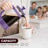 image:imageUtopia Kitchen French Press Espresso and Tea Maker with Triple Filters Stainless Steel Plunger and Heat Resistant Borosilicate Glass Aqua 34oz Pack of 1Plum