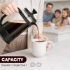 image:imageUtopia Kitchen French Press Espresso and Tea Maker with Triple Filters Stainless Steel Plunger and Heat Resistant Borosilicate Glass Aqua 34oz Pack of 1Black
