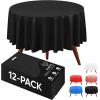 image:imageUtopia Kitchen Plastic Table Cloth Disposable 12 Pack  54x108 Inch Birthday Rectangle Tablecloth Waterproof Stain Resistant Party Table CoverBlack