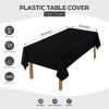 image:imageUtopia Kitchen Plastic Table Cloth Disposable 12 Pack  54x108 Inch Birthday Rectangle Tablecloth Waterproof Stain Resistant Party Table CoverBlack