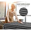 image:imageUtopia Kitchen Plastic Table Cloth Disposable 12 Pack  54x108 Inch Birthday Rectangle Tablecloth Waterproof Stain Resistant Party Table CoverBlack Check