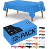image:imageUtopia Kitchen Plastic Table Cloth Disposable 12 Pack  54x108 Inch Birthday Rectangle Tablecloth Waterproof Stain Resistant Party Table CoverBlue